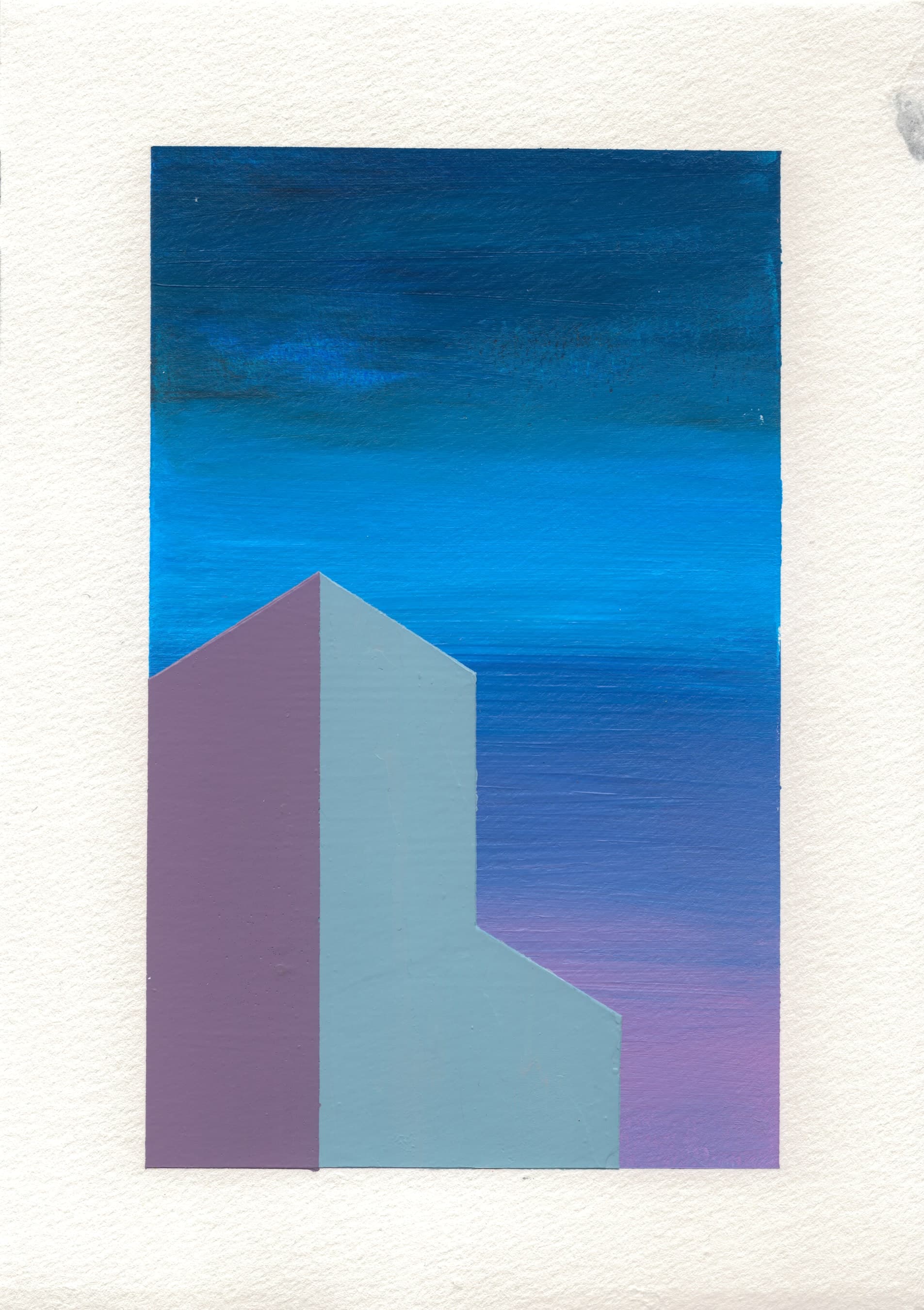 Pensamiento 23 — a building standing against a deep blue sky